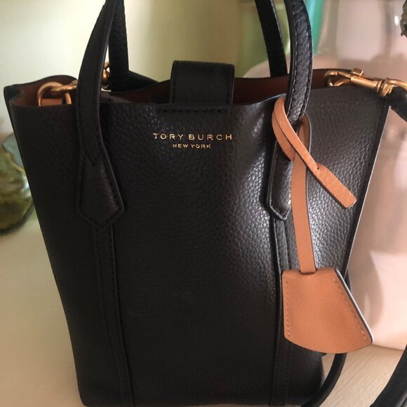 Tory Burch Handbags - TORY BURCH Mini Perry Tote Crossbody Bag Black